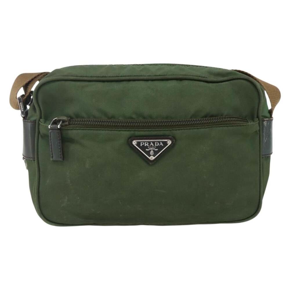 Prada Nylon Shoulder Bag Green